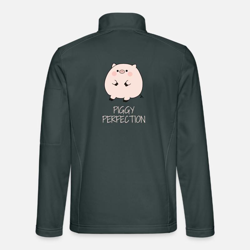 Petit cochon mignon Veste en tissu softshell Unisexe