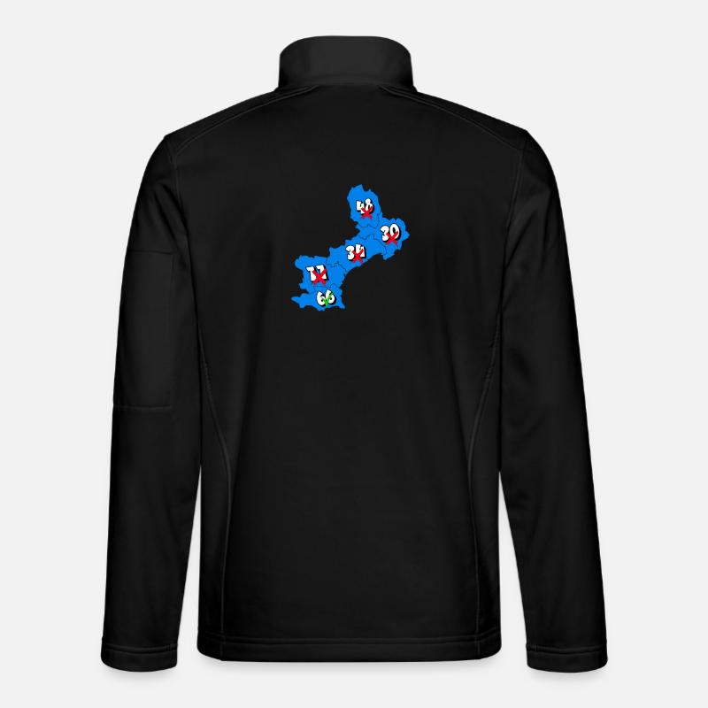Region Languedoc Roussillon - Unisex Softshelljacke - Schwarz