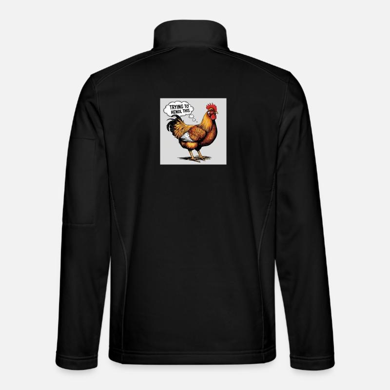 Poulet « Essayer de faire ça » - Veste en tissu softshell Unisexe - noir