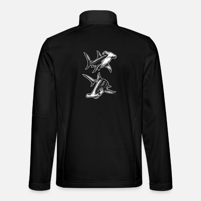 Hammerhead shark gift - Unisex Softshell Jacket - black
