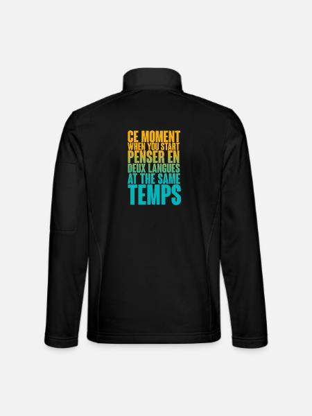 COOL SAYING FOR MULTILINGUALS, INTERNATIONAL - Unisex Softshell Jacket - black