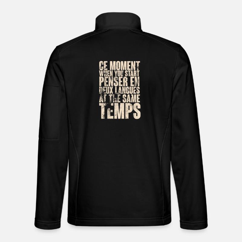 Inspiration durch zweisprachiges Denken - Unisex Softshelljacke - Schwarz