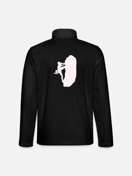 klettern_bergsteigen_silhouette- - Unisex Softshell Jacket - black