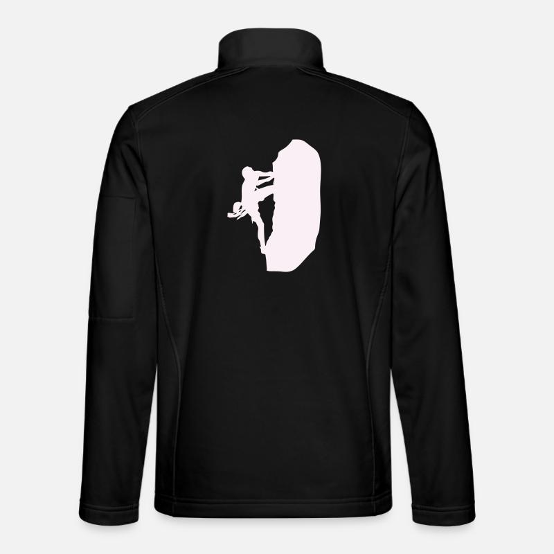 klettern_bergsteigen_silhouette- - Veste en tissu softshell Unisexe - noir