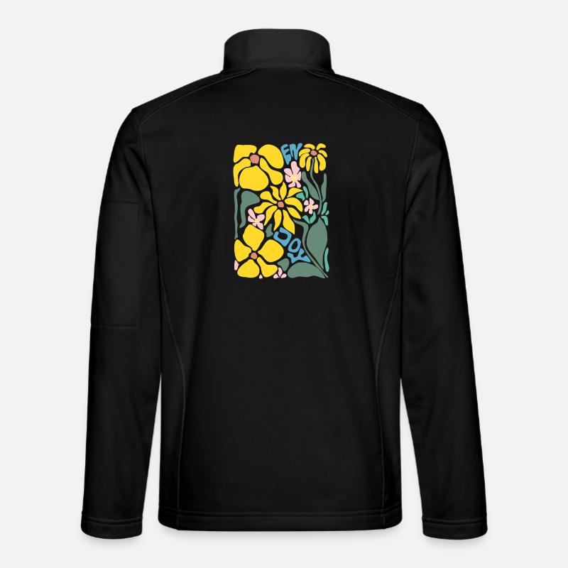 Gute Laune Blumen - gelb Unisex Softshelljacke