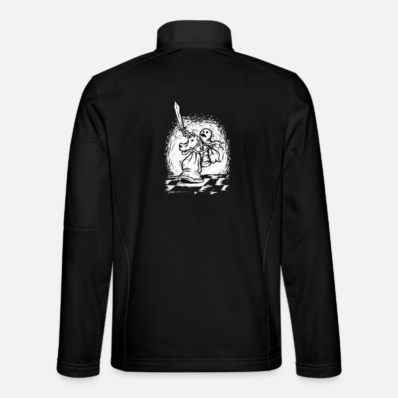 Der letzte Angriff - Bauernreiten, Schachritter - Unisex Softshelljacke - Schwarz