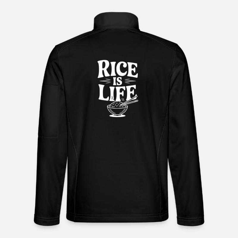 Reis ist Leben - Unisex Softshelljacke - Schwarz