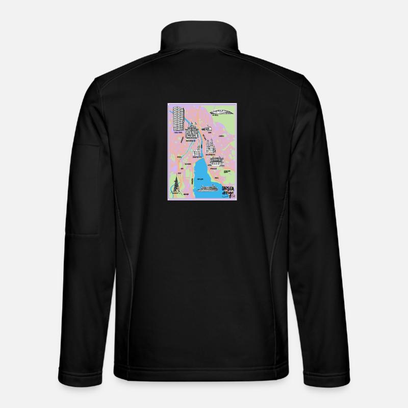 Stadt Zürich - Unisex Softshelljacke - Schwarz