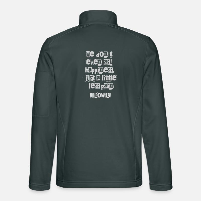 Charles Bukowskis fragmentierte Typografie Unisex Softshelljacke