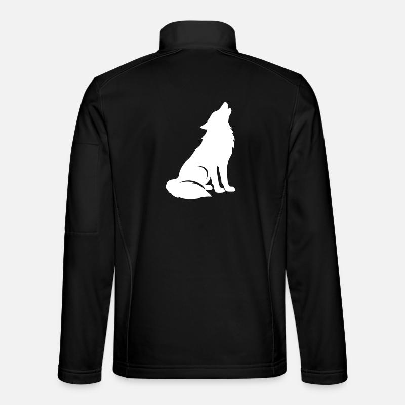 Wolf Silhouette - Unisex Softshell Jacket - black