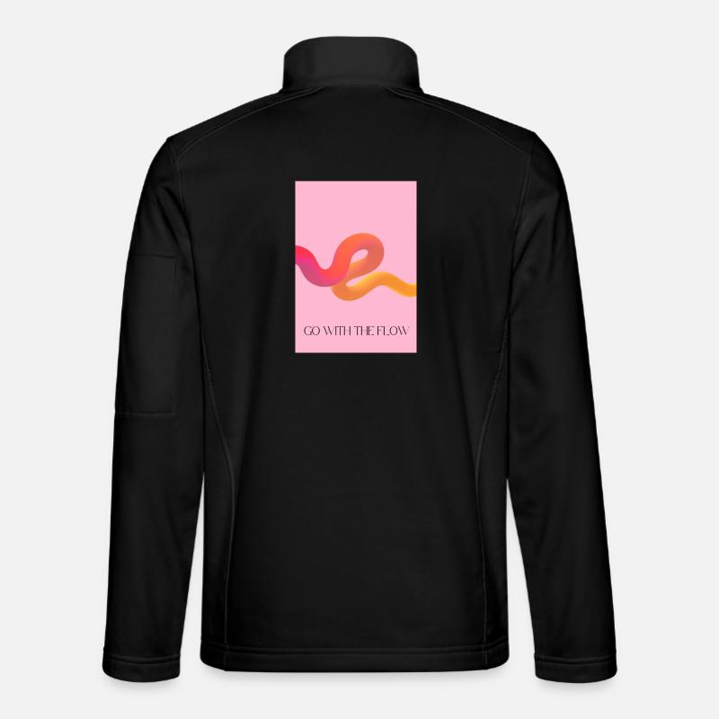 Mit dem Strom schwimmen - Unisex Softshelljacke - Schwarz