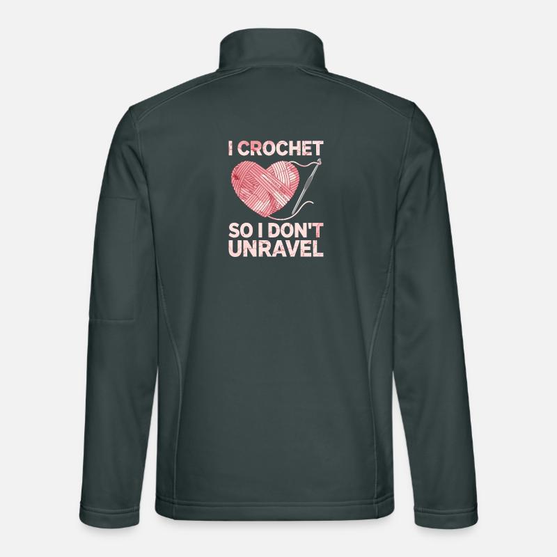 I crochet so I don't lose the thread Unisex Softshell Jacket