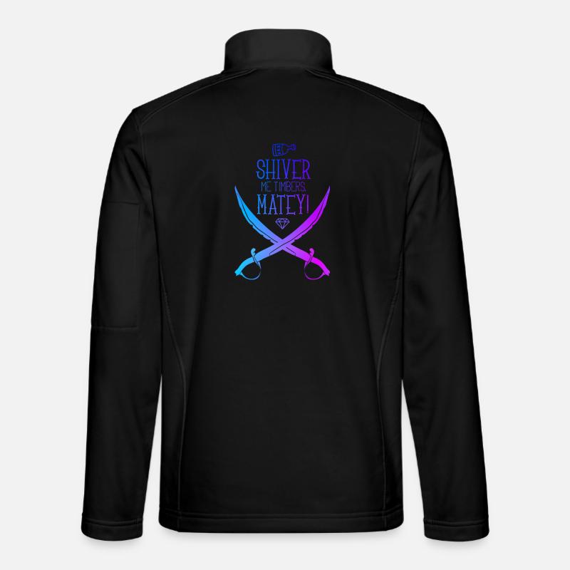 Piraten Säbel - Unisex Softshelljacke - Schwarz