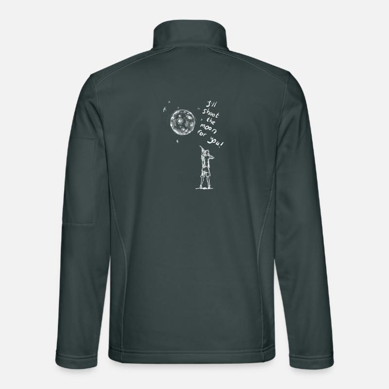 Ich werde den Mond schießen (weiß) Unisex Softshelljacke