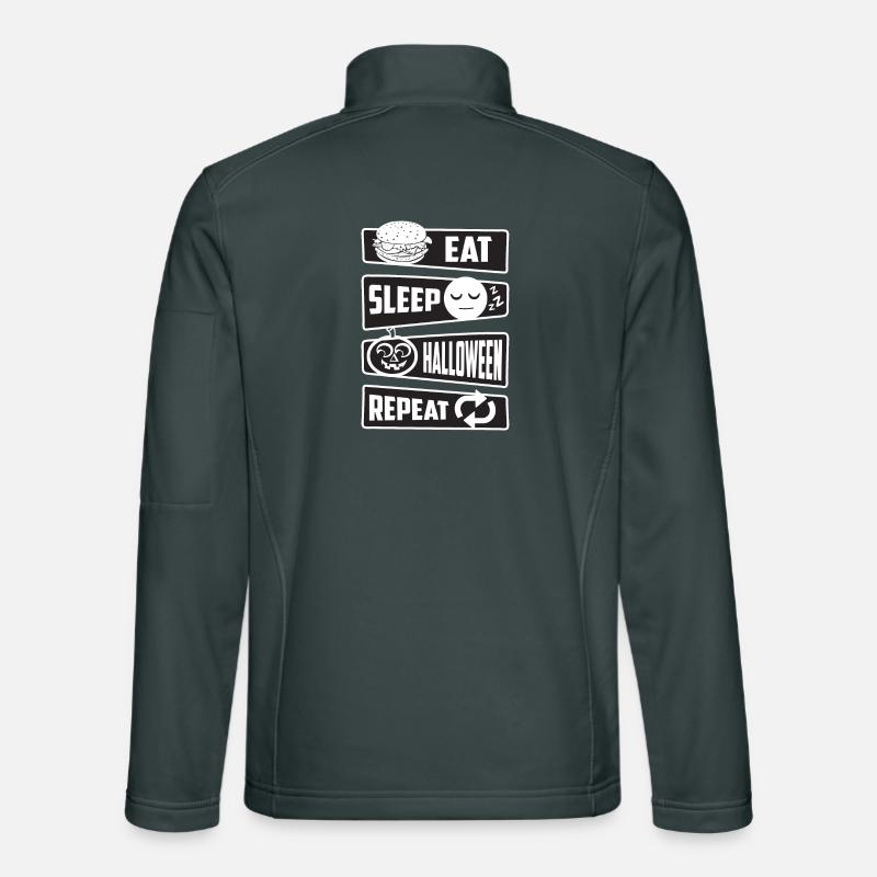 Eating, sleeping, Halloween, repeating Unisex Softshell Jacket
