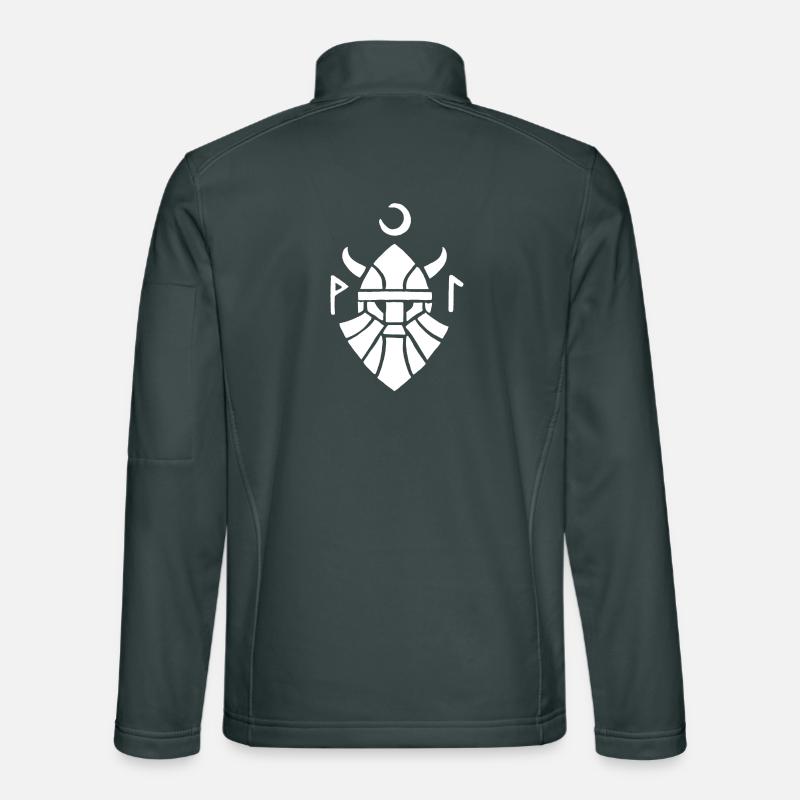 White Viking Warrior Symbol Unisex Softshell Jacket