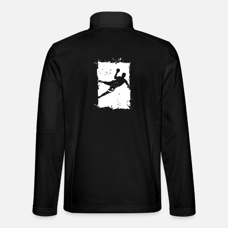 Illustration de destruction d’explosion de lancer de handball Veste en tissu softshell Unisexe