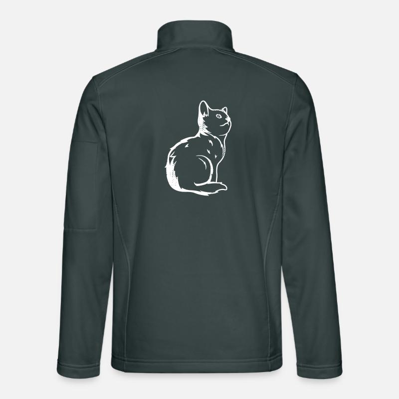 Croquis de chat Veste en tissu softshell Unisexe
