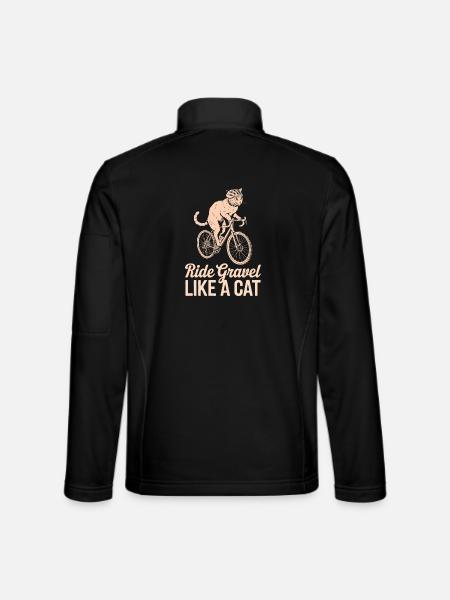 Fahre Schotter wie eine Katze - Unisex Softshelljacke - Schwarz - Hinten