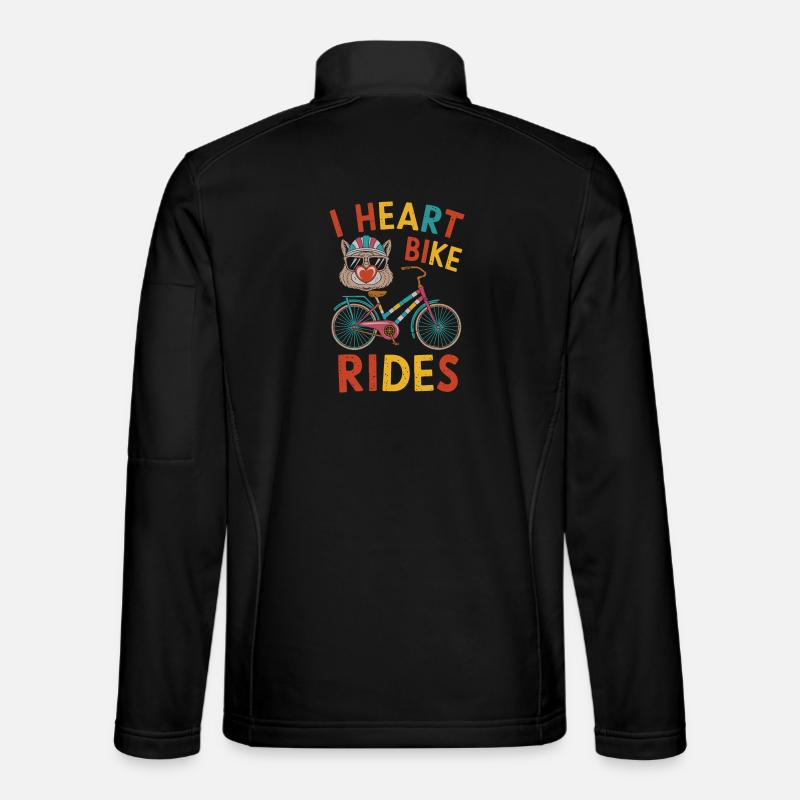 Heart Bike Rides Illustration - Unisex Softshell Jacket - black