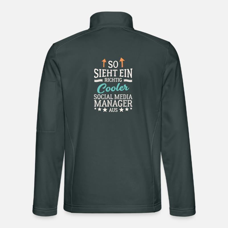 So sieht ein cooler Social Media Manager aus Unisex Softshelljacke