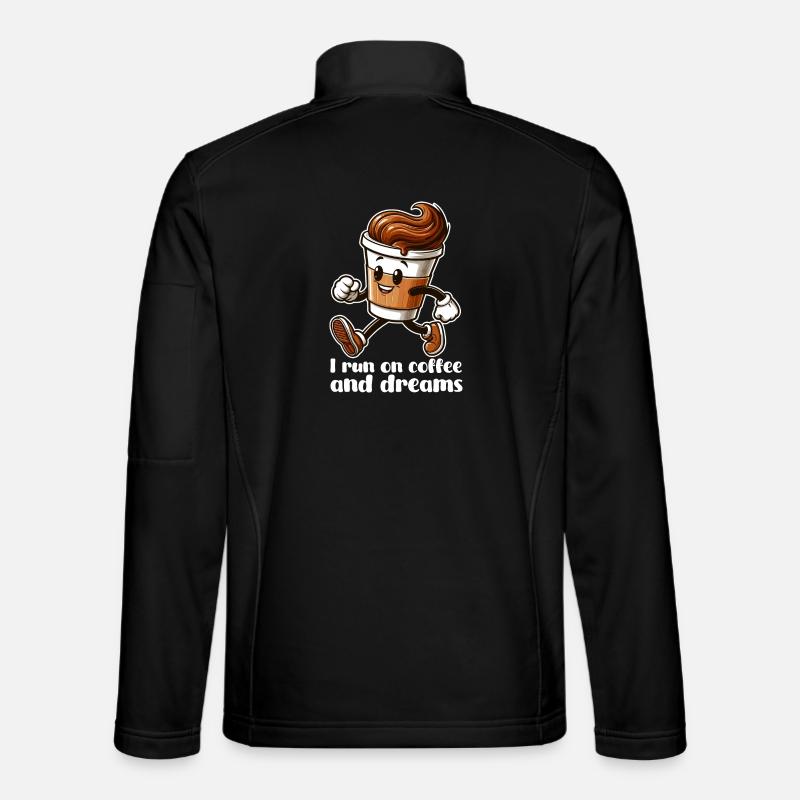 Kaffee Träume Geschenk - Unisex Softshelljacke - Schwarz