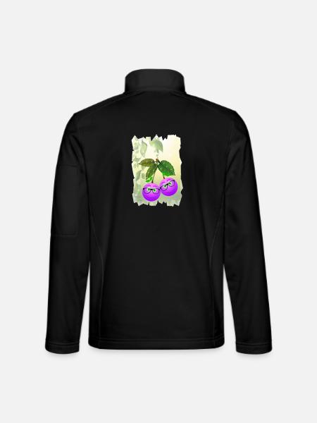 Brillenbeeren - Unisex Softshelljacke - Schwarz