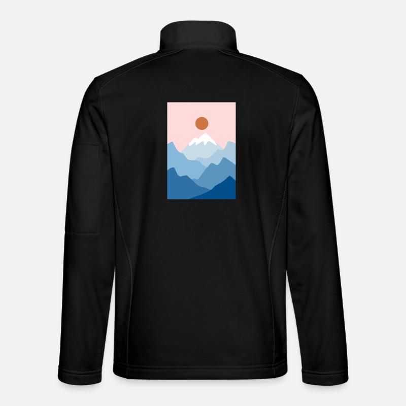 Mountain Landscape 2 - Unisex Softshell Jacket - black
