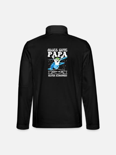 Alles gute Papa wünscht dein bester Schwimmer - Unisex Softshelljacke - Schwarz