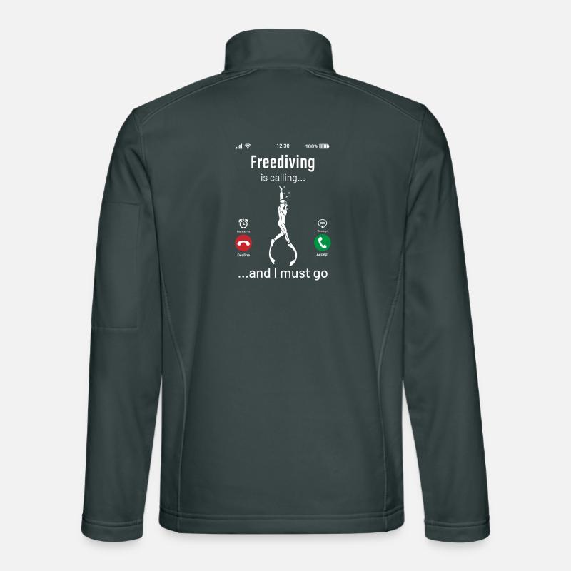 Freediving Is Calling And I Must Go Funny Design Unisex Softshell Jacket