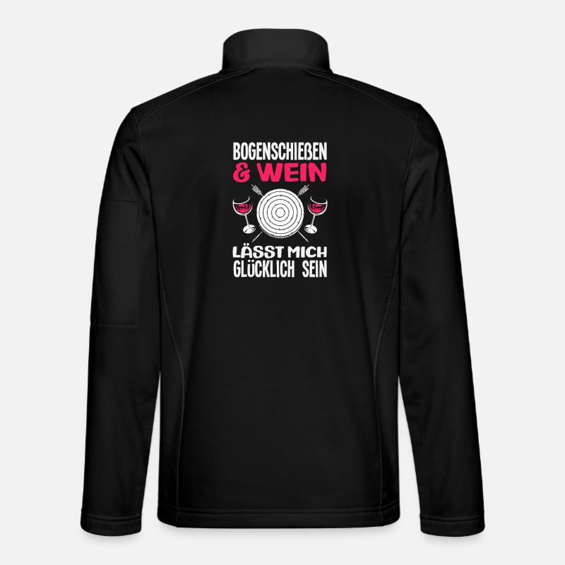 Ich gehe Bogenschießen - Unisex Softshelljacke - Schwarz