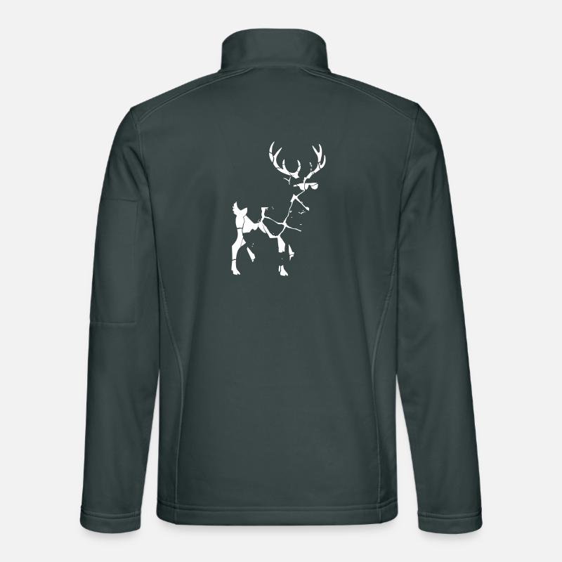Reindeer Mosaic Sliver Art Vector Unisex Softshell Jacket