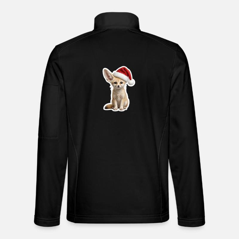 Kleiner Wuestenfuchs mit grossen Ohren - Unisex Softshelljacke - Schwarz
