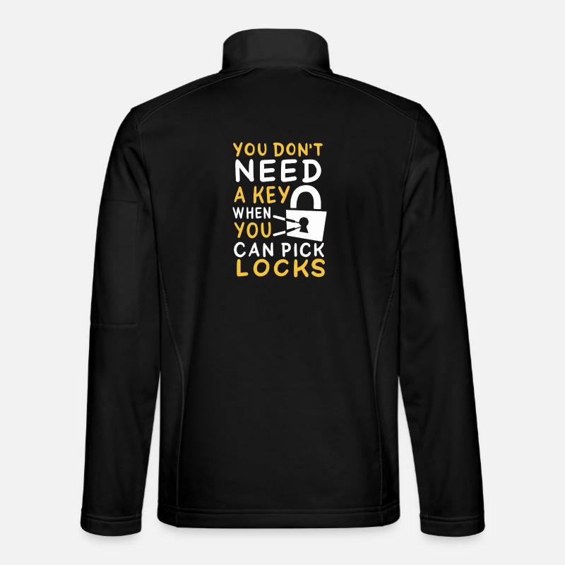 Funny Locksmith Picking Locks Hobbyist Graphic Unisex Softshelljacke