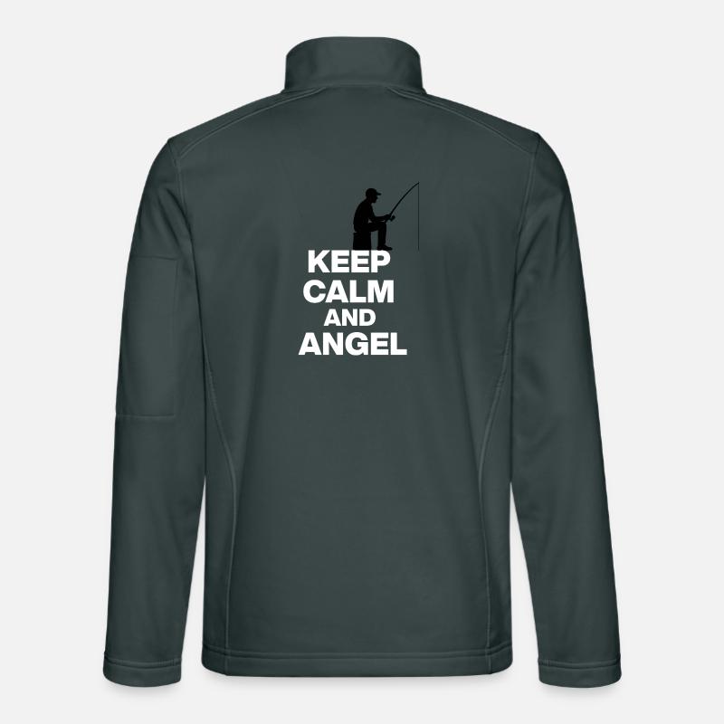 KEEP CALM AND ANGLING! ANGLER REST white Unisex Softshell Jacket