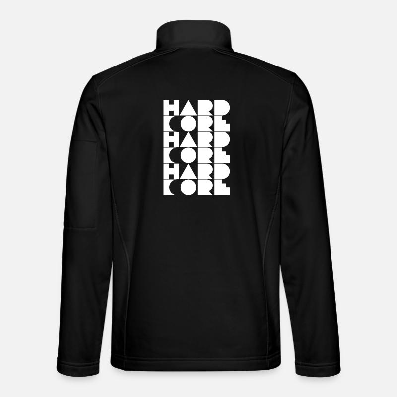 Hardcore Grid Typography - Softshelljacka unisex - svart