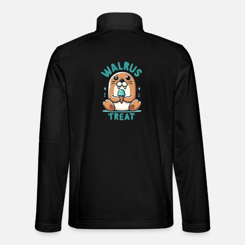 Walrus Treat Eiscreme - Unisex Softshelljacke - Schwarz