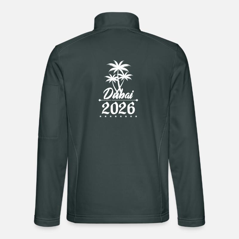 Dubai 2026 Palm Tree Emblem Unisex Softshell Jacket