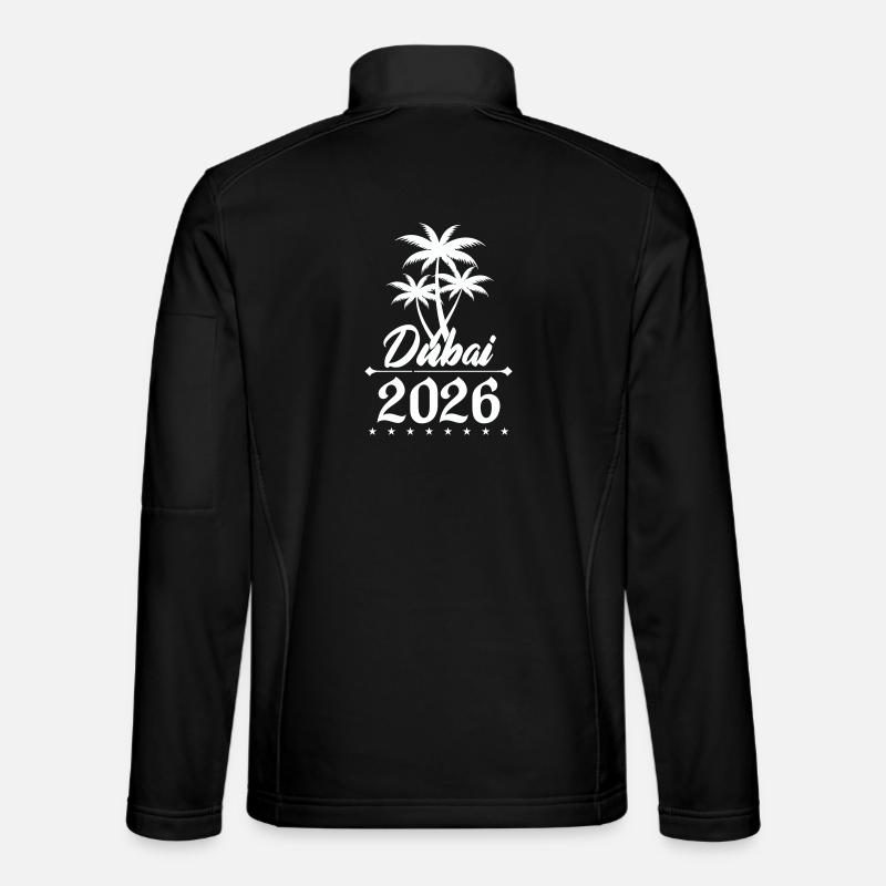 Dubai 2026 Palmen Emblem - Unisex Softshelljacke - Schwarz