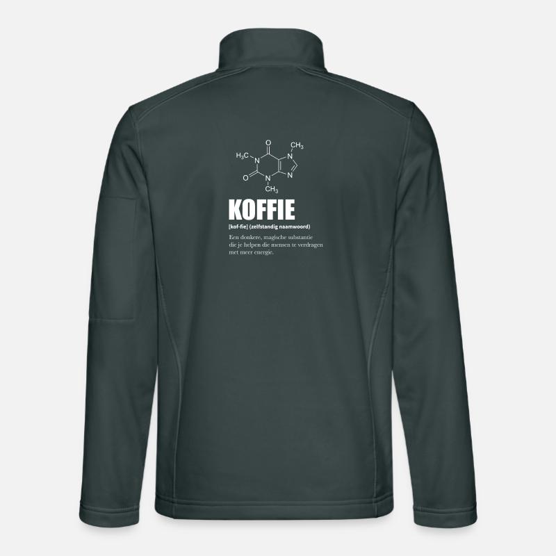 Molécule de Café Définition Humour et Science Veste en tissu softshell Unisexe