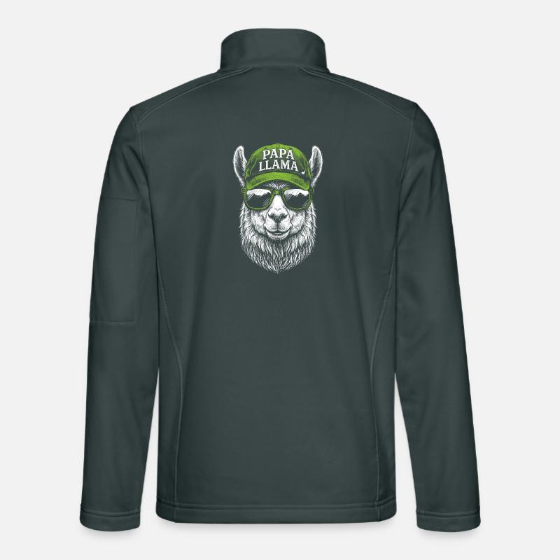 Papa Llama Cap Design Unisex Softshell Jacket