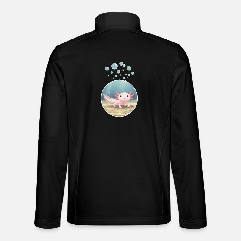 T-shirt design "Axolotl" - Unisex Softshell Jacket - black