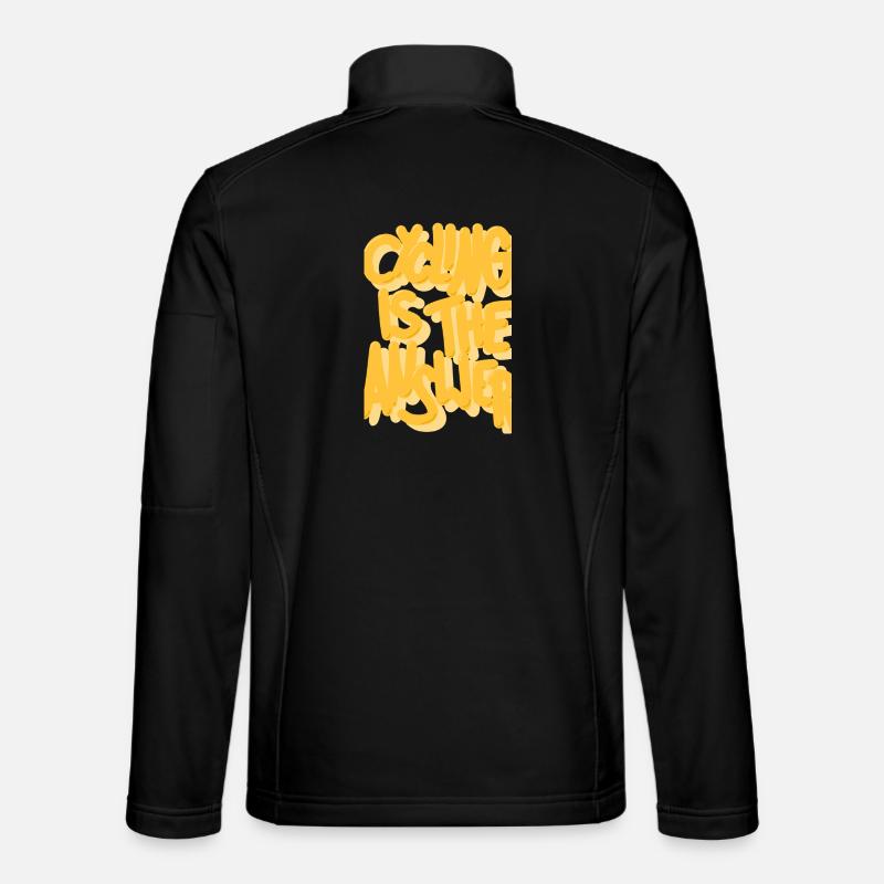Le vélo est la réponse jaune Veste en tissu softshell Unisexe
