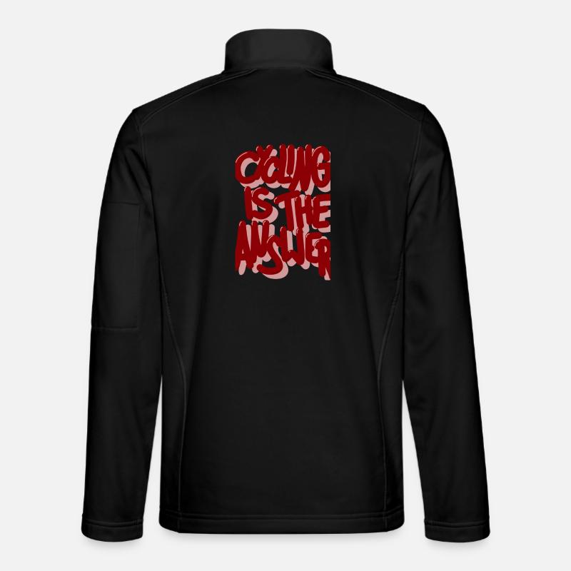 Cycling is the answer weinrot - Unisex Softshelljacke - Schwarz