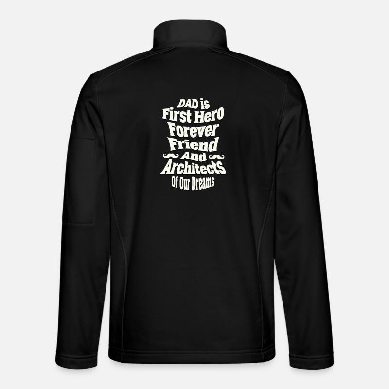 Papa: Erster Held für immer Freund - Unisex Softshelljacke - Schwarz