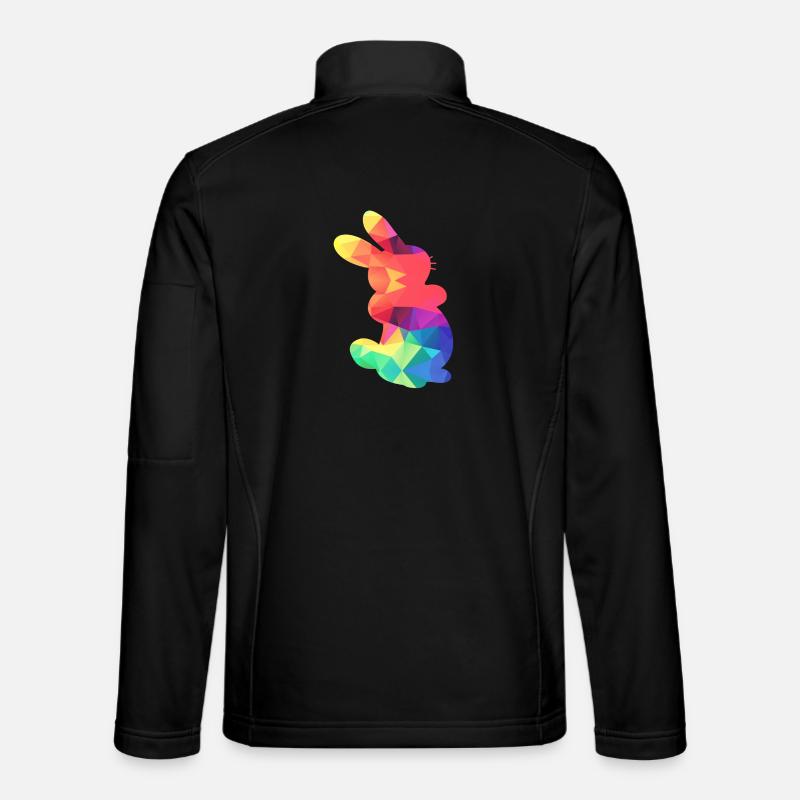 Buntes Häschen - Unisex Softshelljacke - Schwarz