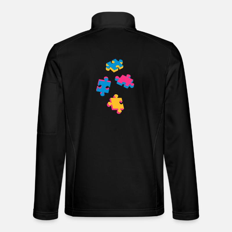 four puzzle pieces Unisex Softshell Jacket
