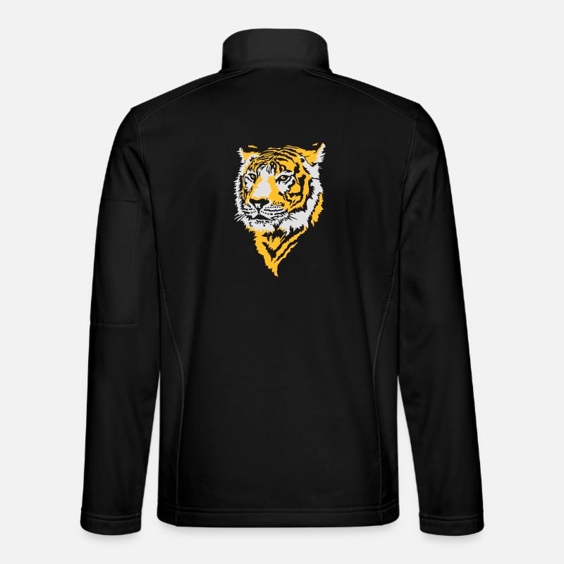 Tiger, Tigre - Unisex Softshelljacke - Schwarz