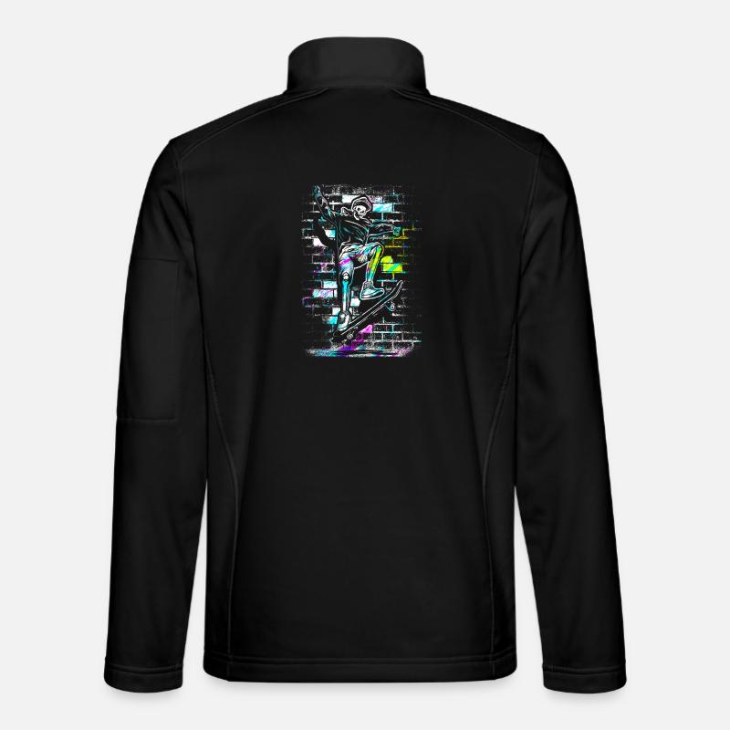 Skate - Skateboard - Crâne de Skater Veste en tissu softshell Unisexe