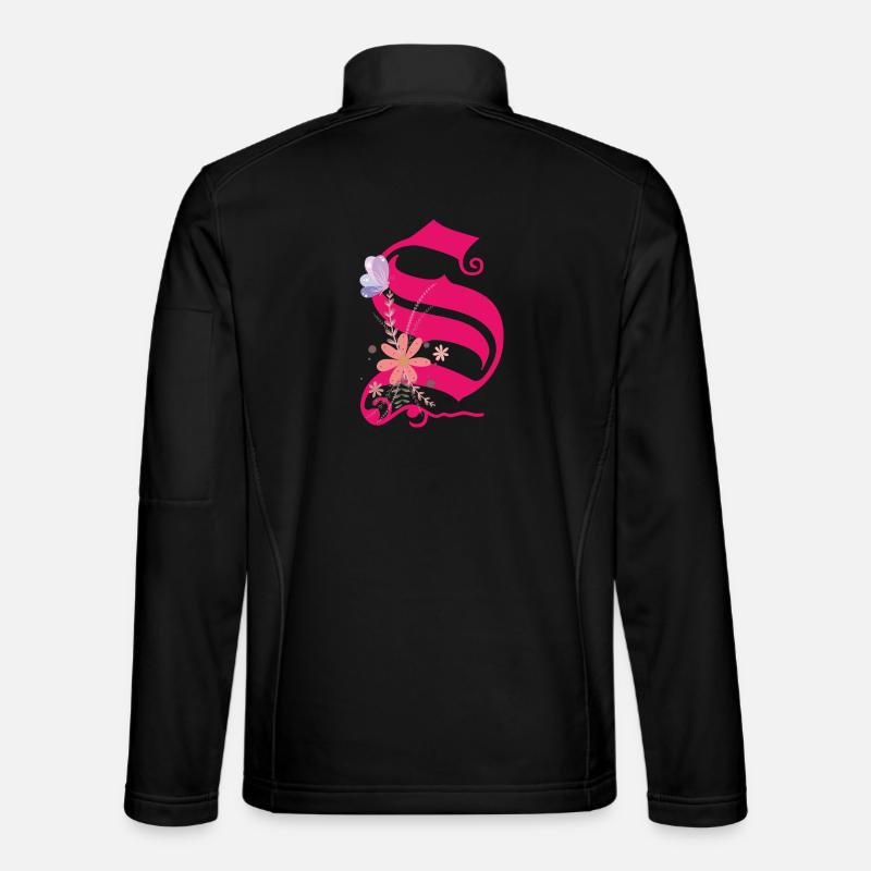 Buchstabe S - Unisex Softshelljacke - Schwarz